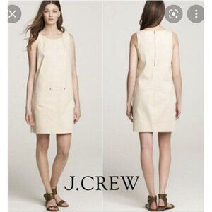J.Crew Urbanite Cream Sleeveless Sheath Dress SZ 2